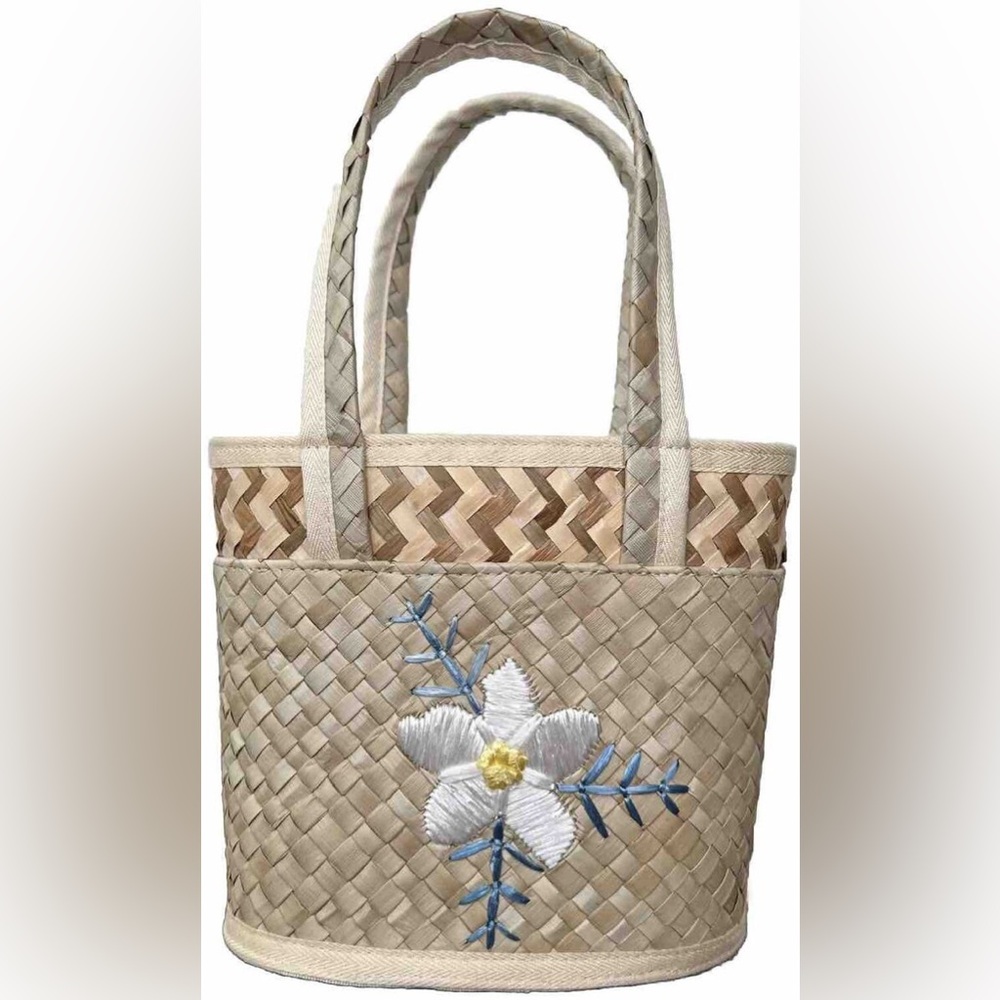 Janie and Jack Woven Basket Easter Spring Bag